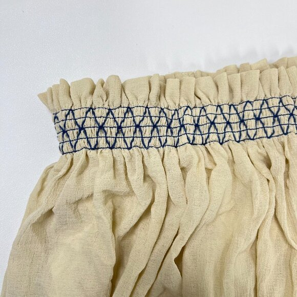 $385 NWOT See by Chloé Off-White Embroidered Maxi Skirt Size 38/L Pull-On - Picture 6 of 13